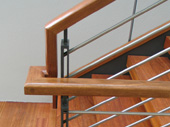 Powder coated steel railings